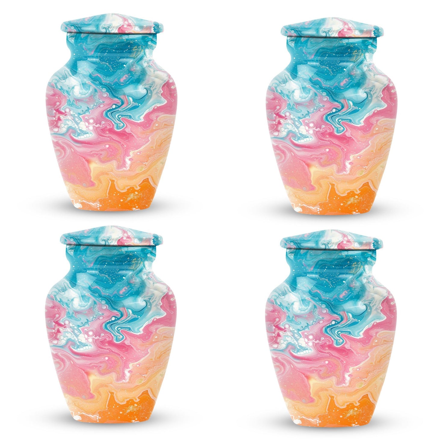 abstract classic urn for ashes, large aluminium memorial urn