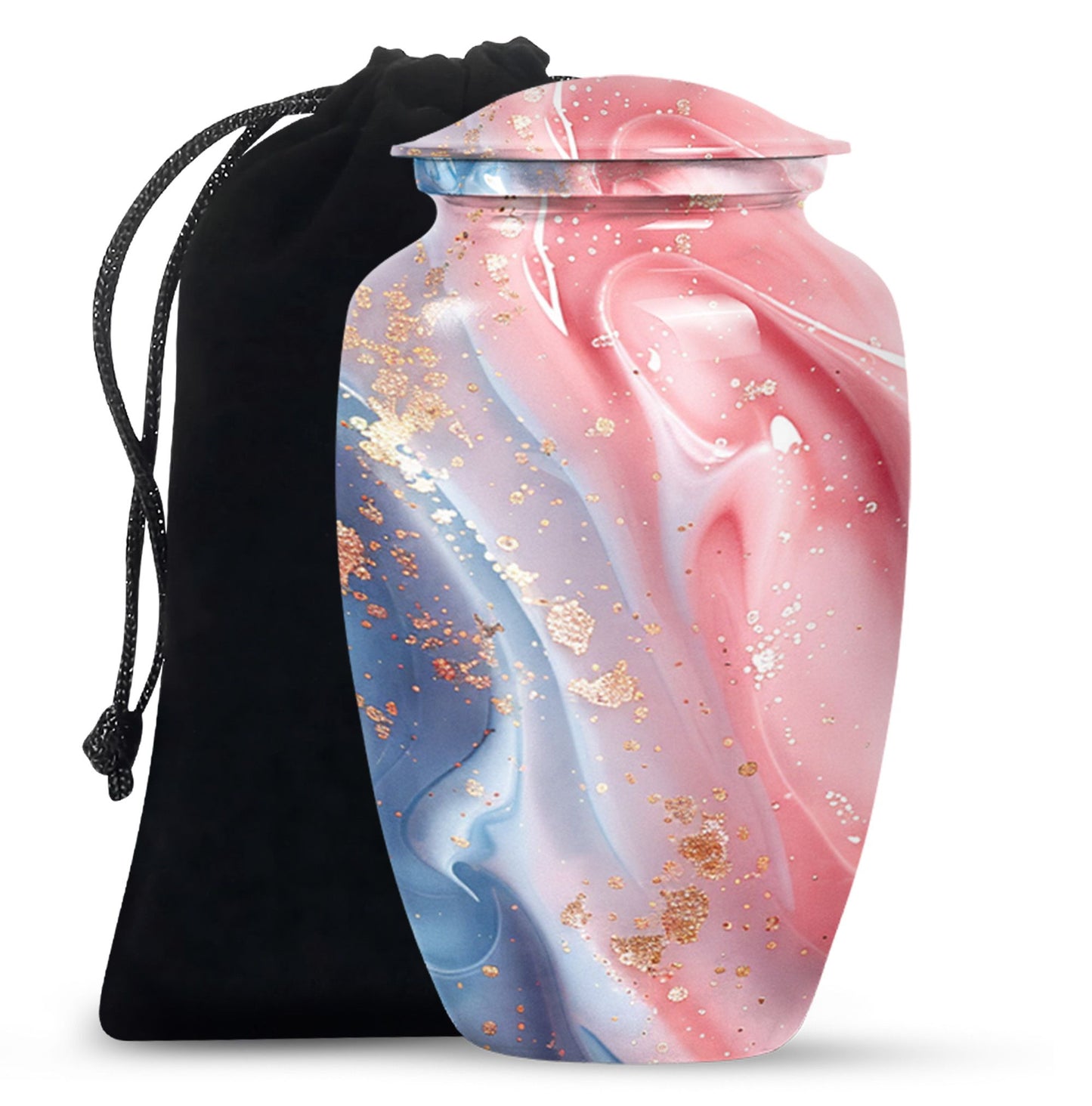 Abstract cremation urn in classic design