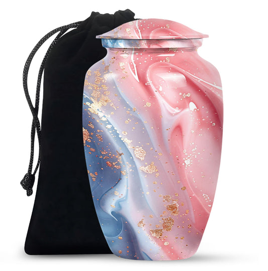 Abstract cremation urn in classic design
