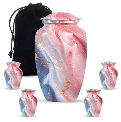 Abstract cremation urn in classic design