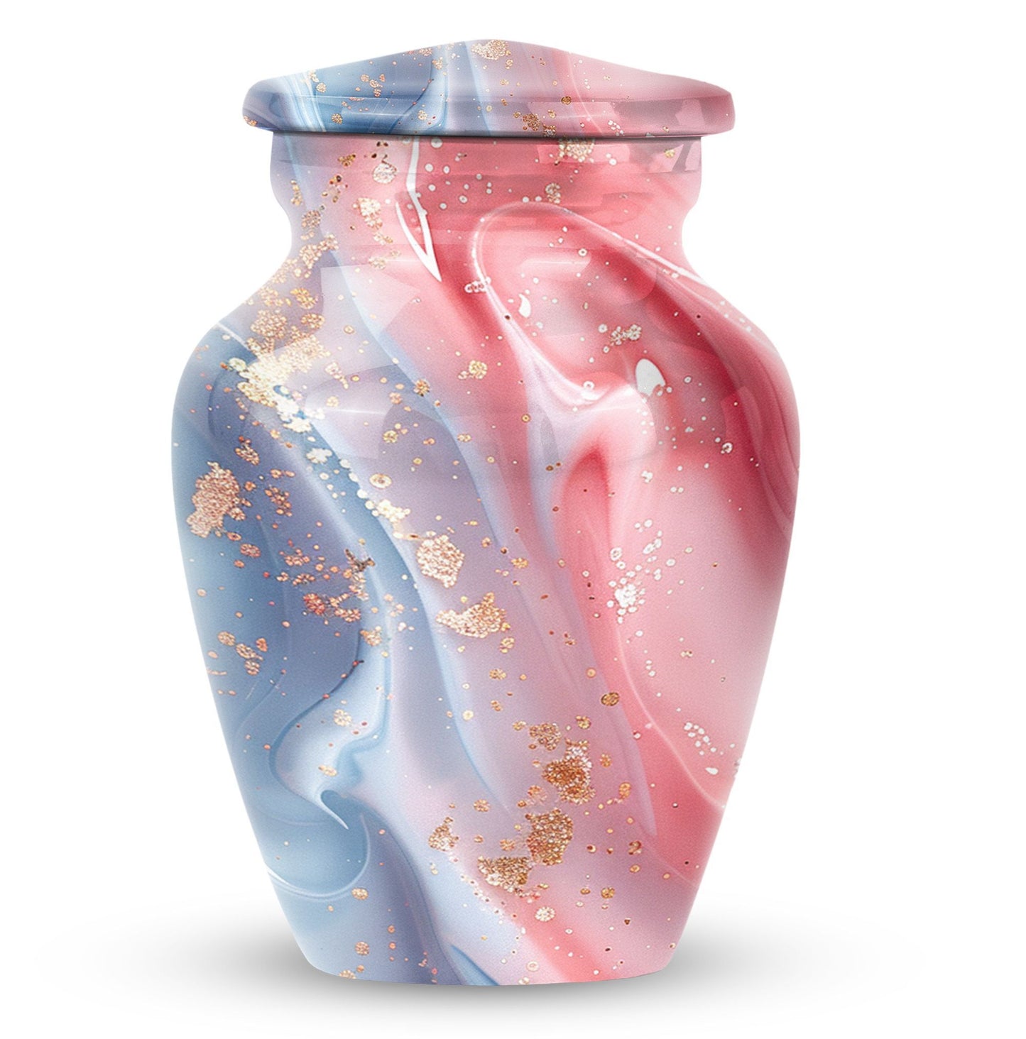 Abstract cremation urn in classic design