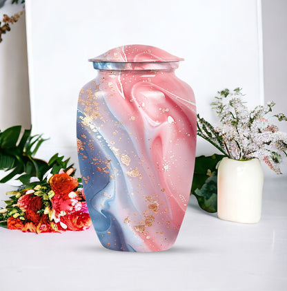 Abstract cremation urn in classic design