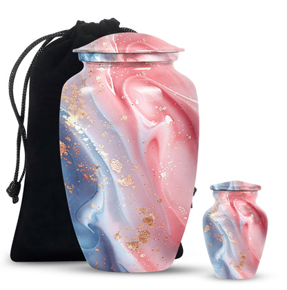 Abstract cremation urn in classic design