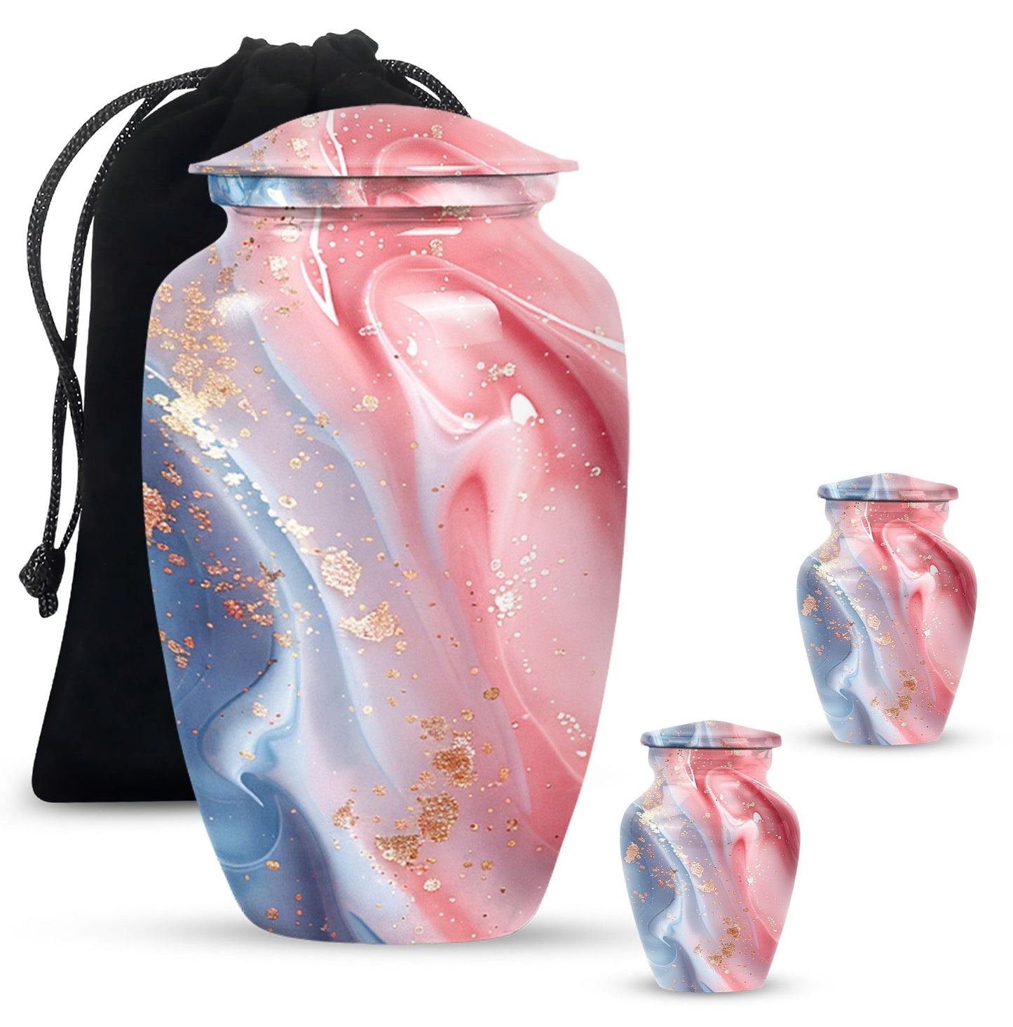Abstract cremation urn in classic design