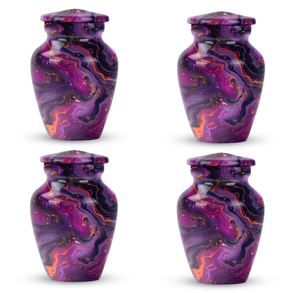 Abstract  aluminum classic urn for human ashes.