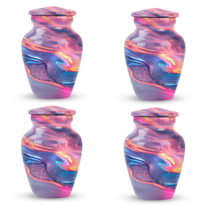 10 Inch Abstract Aluminium Urn for burial cremation.