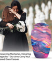 10 Inch Abstract Aluminium Urn for burial cremation.