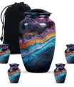 Classic abstract urn, 10-inch memorial urn for human ashes