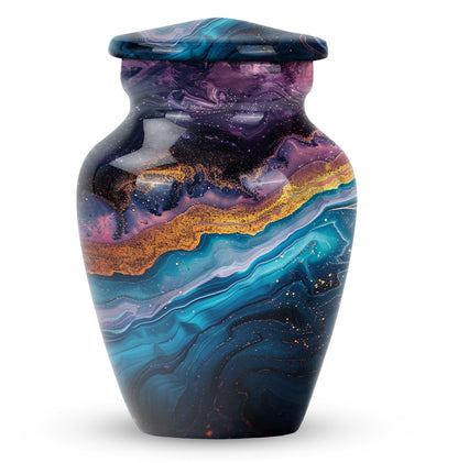 Classic abstract urn, 10-inch memorial urn for human ashes