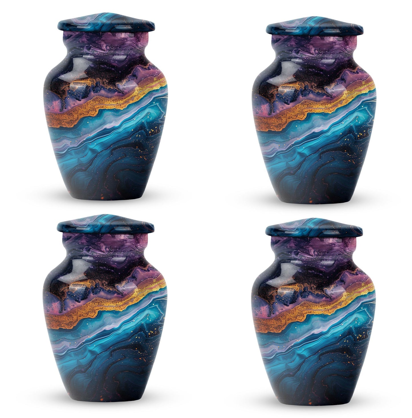 Classic abstract urn, 10-inch memorial urn for human ashes