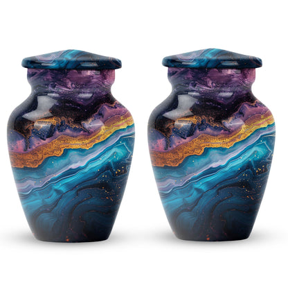 Classic abstract urn, 10-inch memorial urn for human ashes