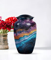 Classic abstract urn, 10-inch memorial urn for human ashes