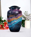 Classic abstract urn, 10-inch memorial urn for human ashes