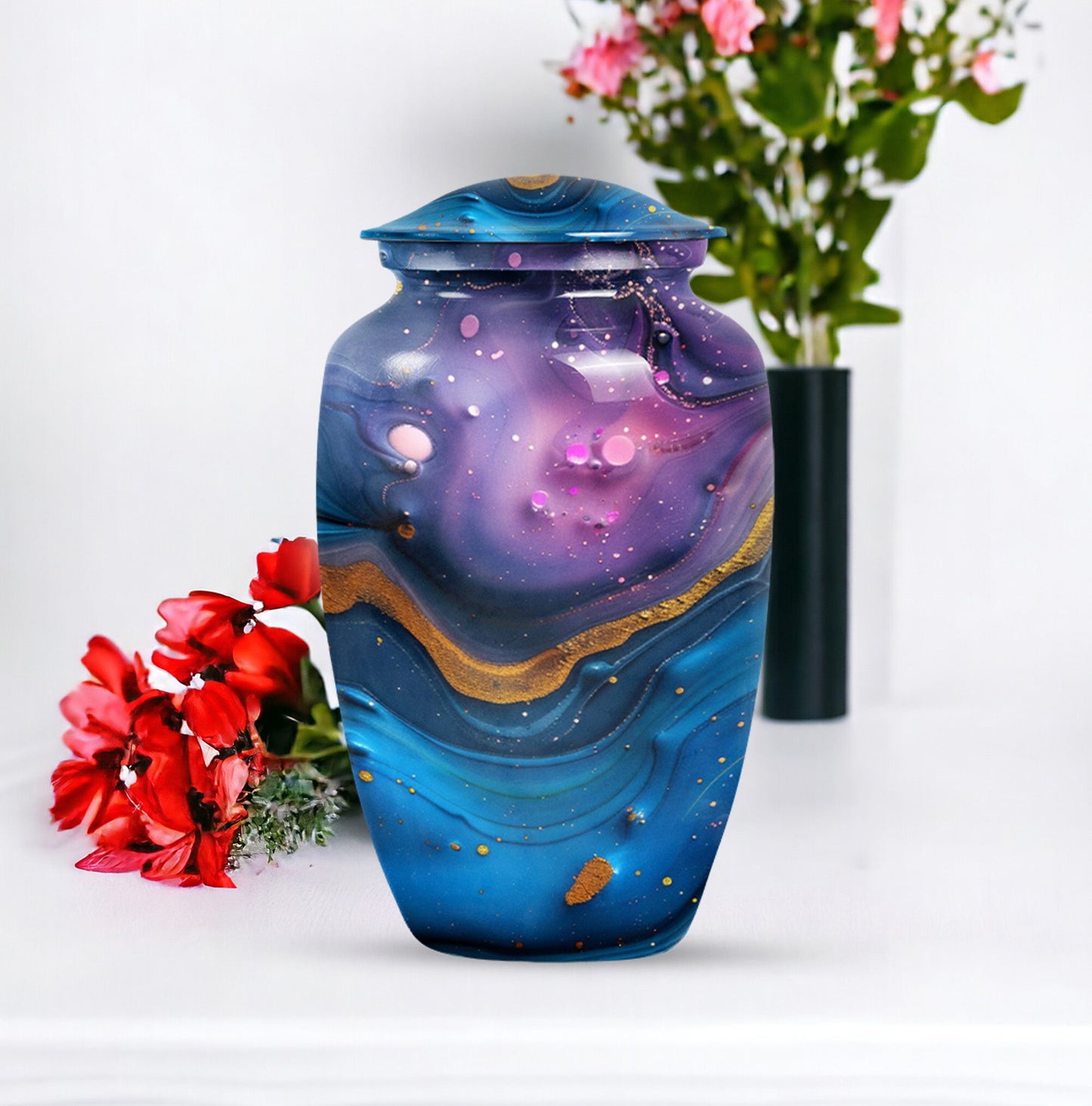 classic abstract urn for cremation ashes