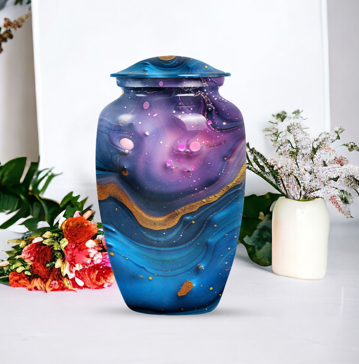 classic abstract urn for cremation ashes