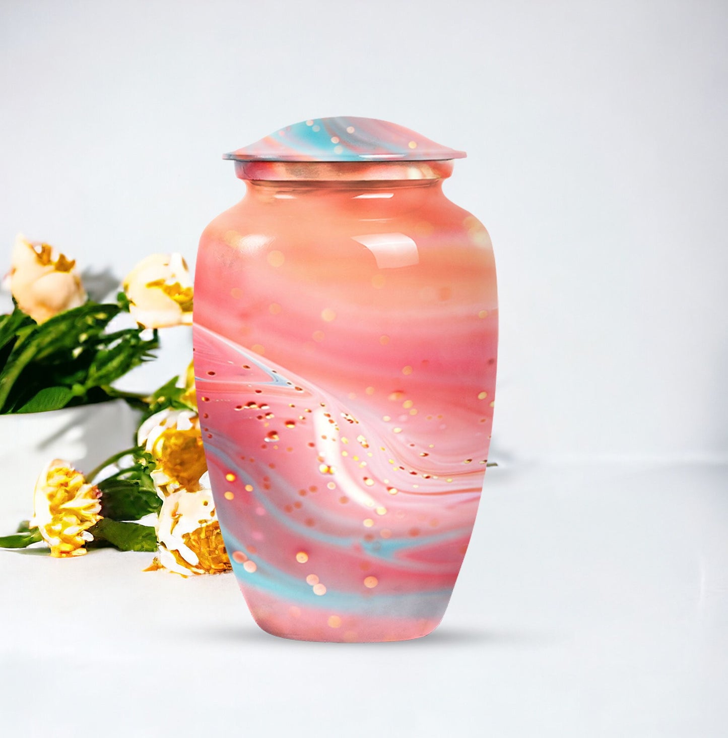 abstract urn, funeral cremation and memorial large urn.
