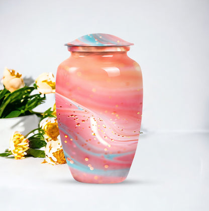 abstract urn, funeral cremation and memorial large urn.