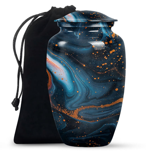 Abstract Burial Large Urn, Classic Aluminium Urn.