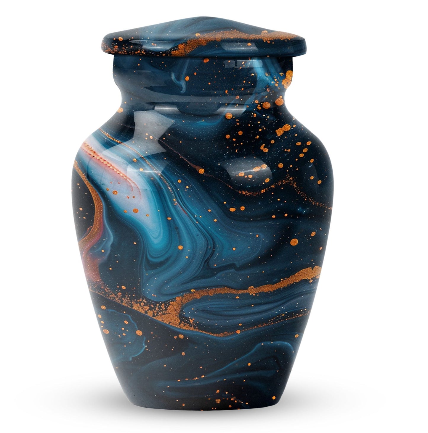 Abstract Burial Large Urn, Classic Aluminium Urn.