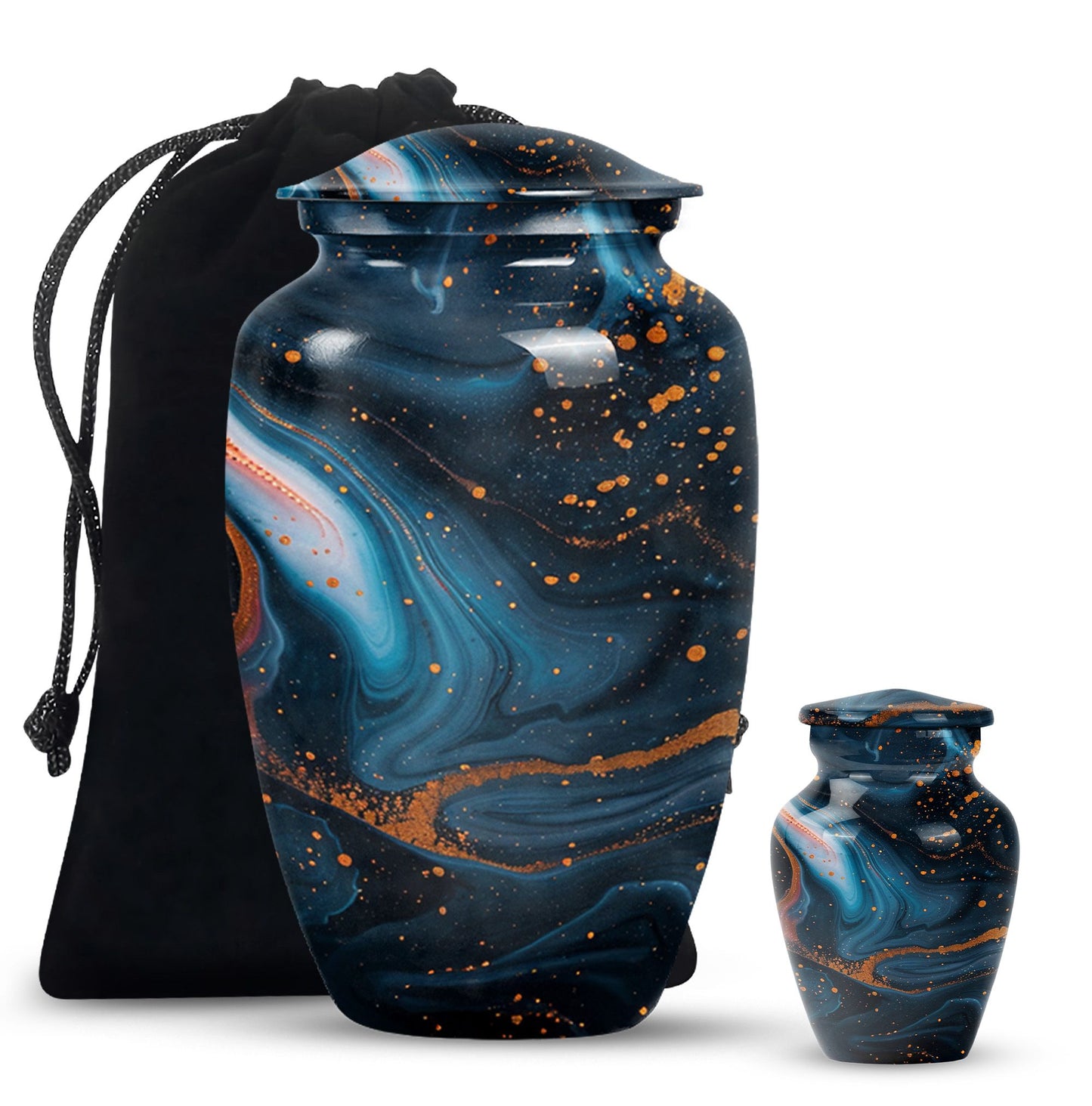 Abstract Burial Large Urn, Classic Aluminium Urn.