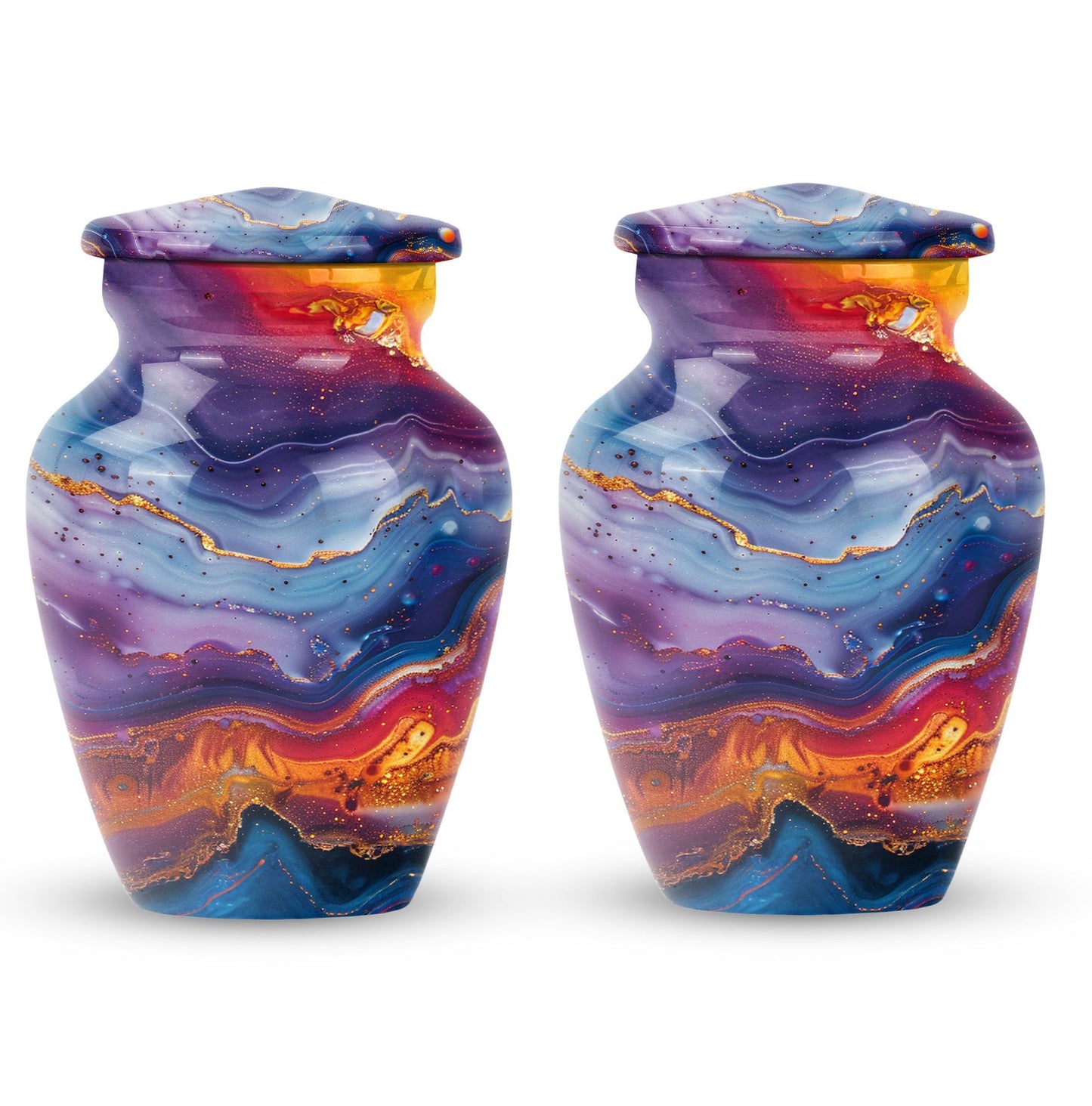 abstract classic urn, aluminium large funeral urn for ashes