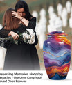 abstract classic urn, aluminium large funeral urn for ashes