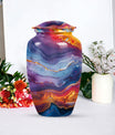 abstract classic urn, aluminium large funeral urn for ashes