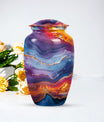 abstract classic urn, aluminium large funeral urn for ashes