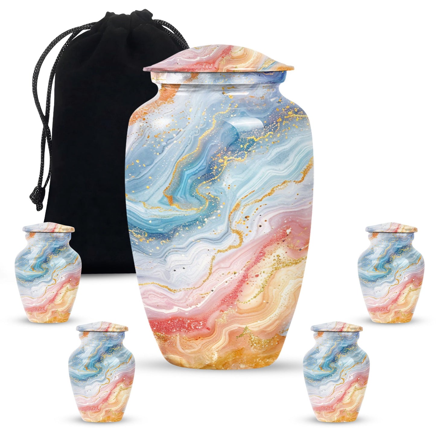 Classic Aluminium Cremation Urn for Human Ashes