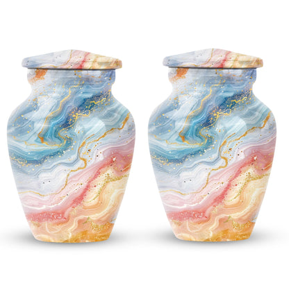 Personalized Marble Cremation Urn for Human Ashes - 10-inch, 200 cu in - Yatskia