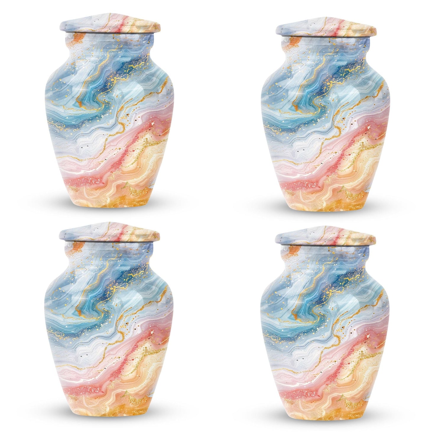 Personalized Marble Cremation Urn for Human Ashes - 10-inch, 200 cu in - Yatskia