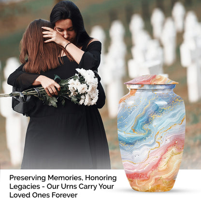 Classic Aluminium Cremation Urn for Human Ashes