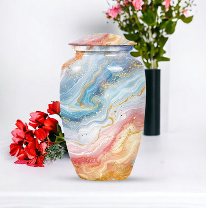 Classic Aluminium Cremation Urn for Human Ashes