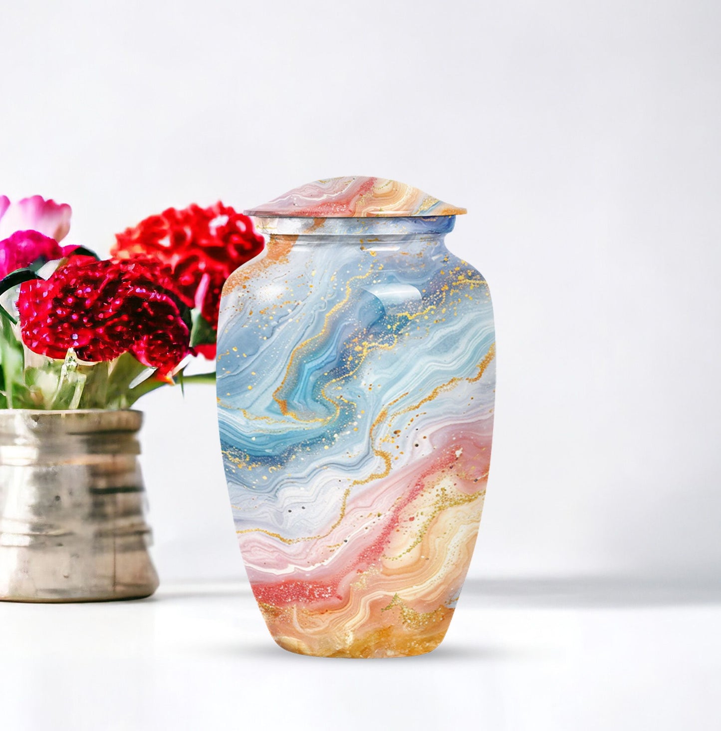 Classic Aluminium Cremation Urn for Human Ashes