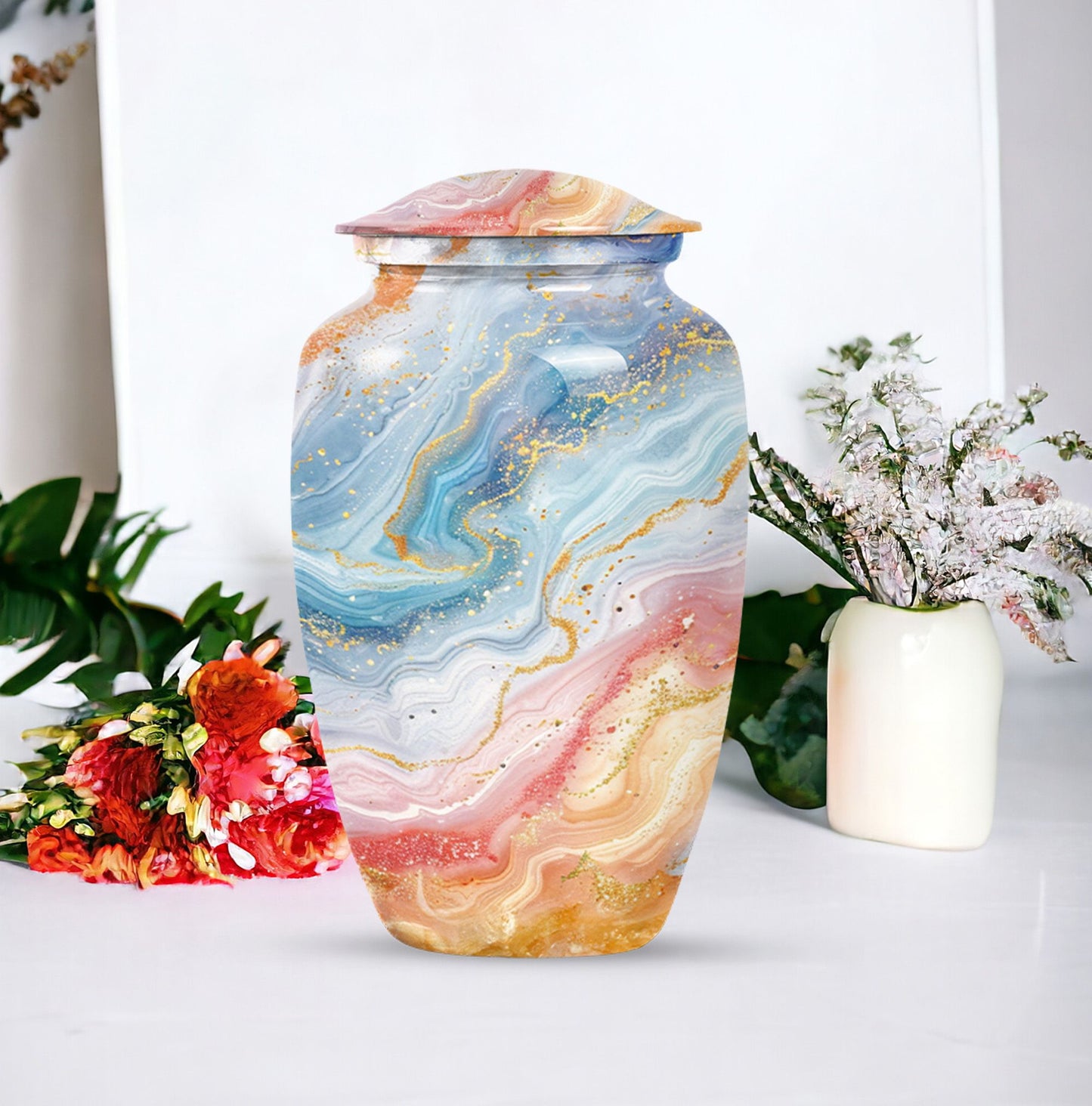 Classic Aluminium Cremation Urn for Human Ashes