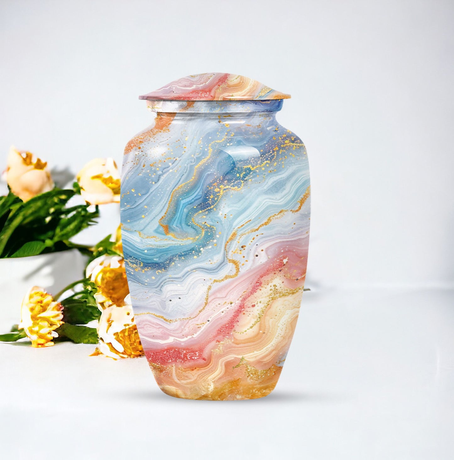 Classic Aluminium Cremation Urn for Human Ashes