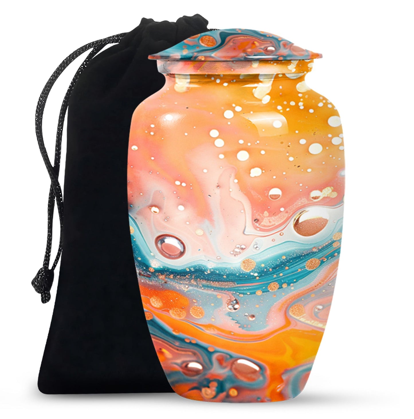 10-inch Pastel Swirl Urn