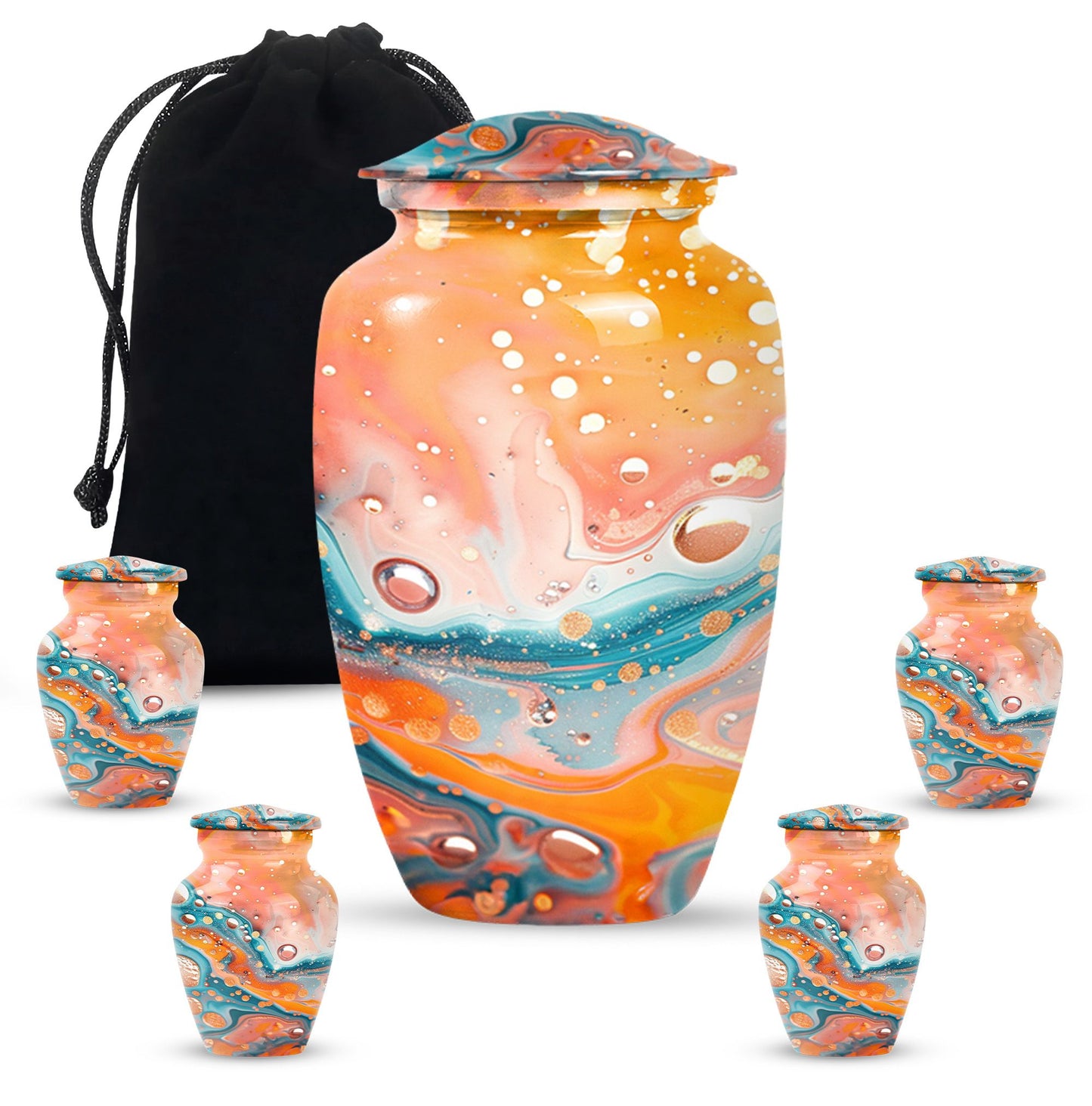10-inch Pastel Swirl Urn