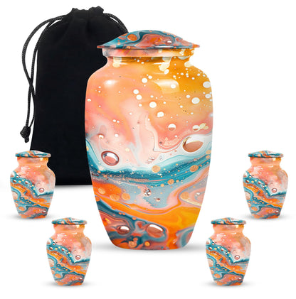 10-inch Pastel Swirl Urn