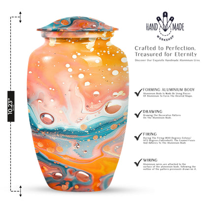 10-inch Pastel Swirl Urn