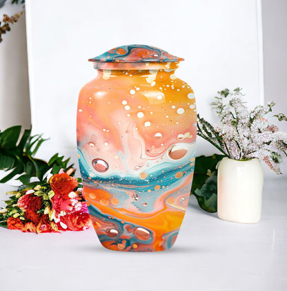 10-inch Pastel Swirl Urn