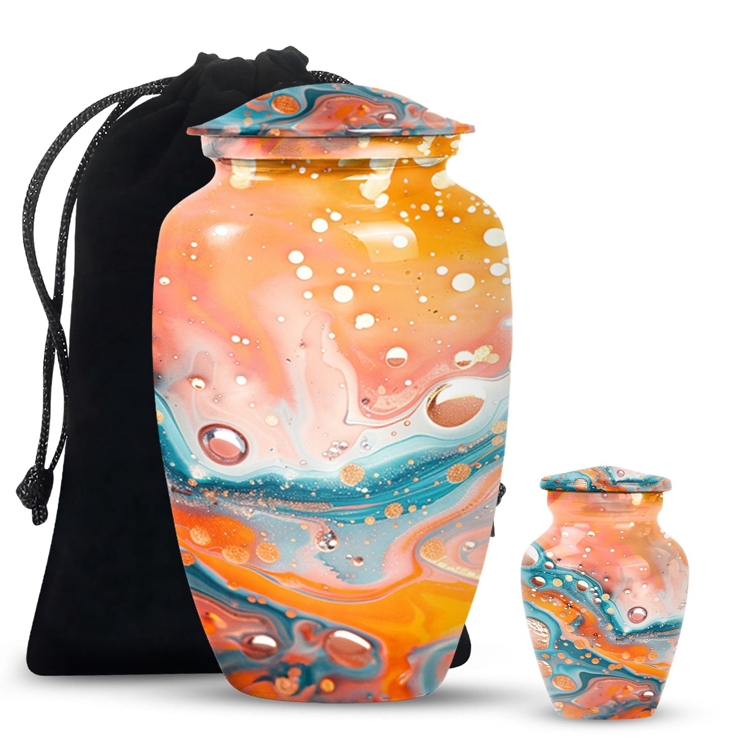 10-inch Pastel Swirl Urn