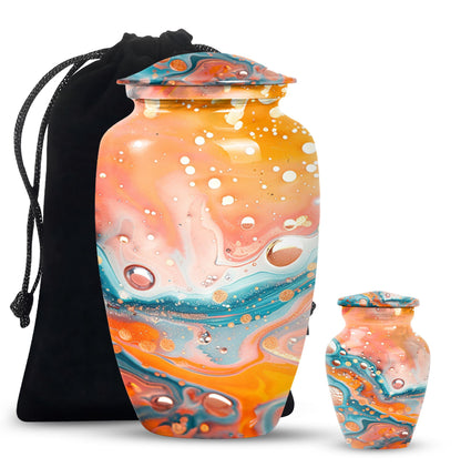 10-inch Pastel Swirl Urn