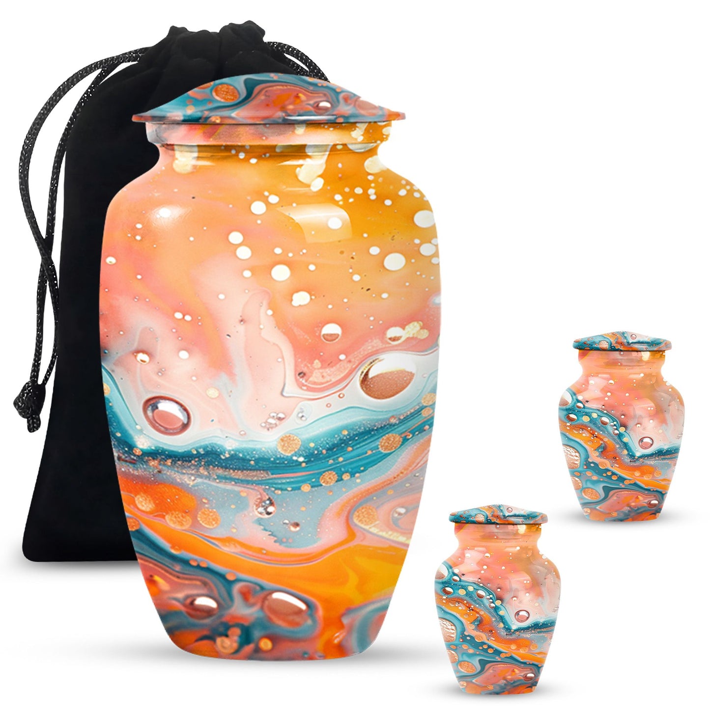 10-inch Pastel Swirl Urn