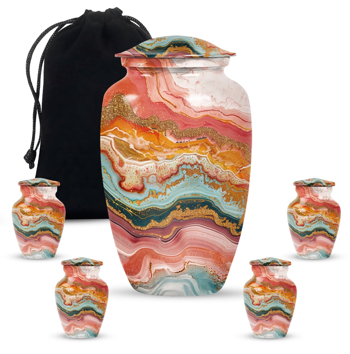 Pastel Swirl Urn for cremation ashes