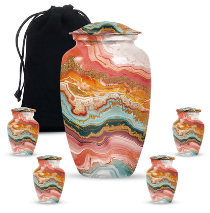 Pastel Swirl Urn for cremation ashes