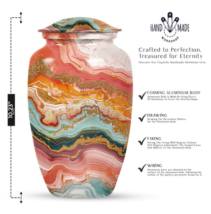 Pastel Swirl Urn for cremation ashes