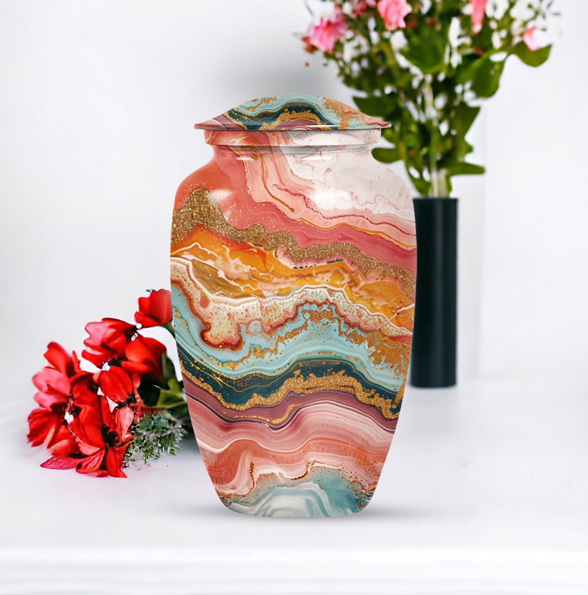 Pastel Swirl Urn for cremation ashes