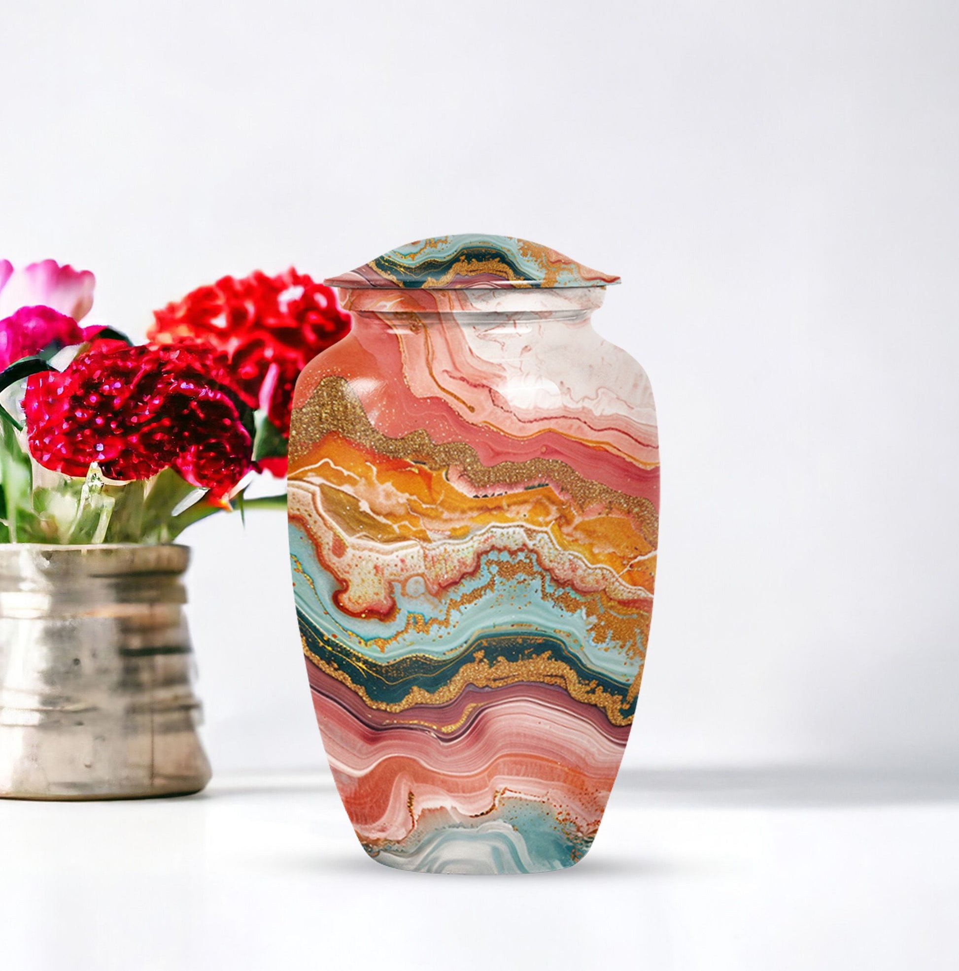 Pastel Swirl Urn for cremation ashes