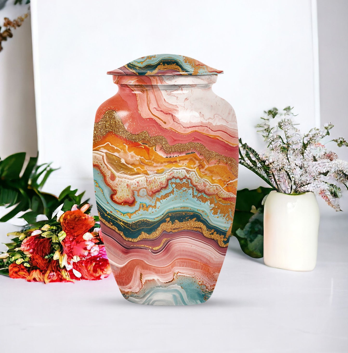 Pastel Swirl Urn for cremation ashes